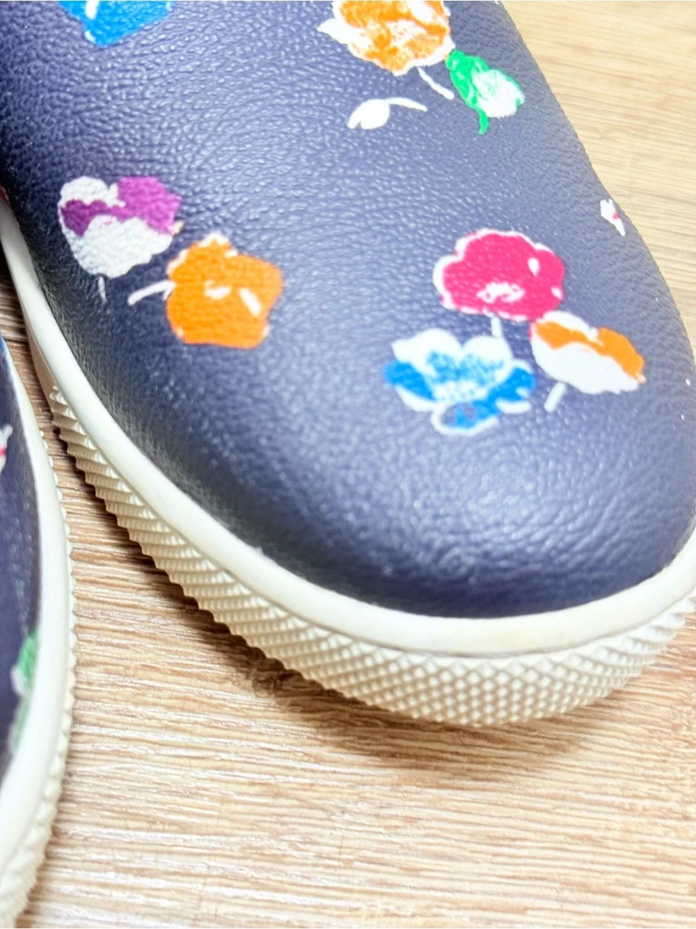 Coach Navy Floral Slip-On Sneakers